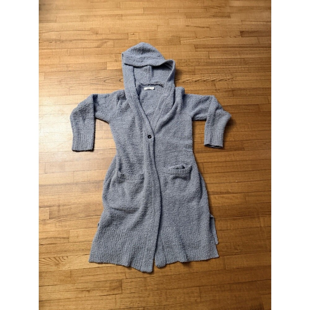 EUC UGG X3713 Womens Gray Judith Hooded Duster Long Cardigan Size M/L Luxury